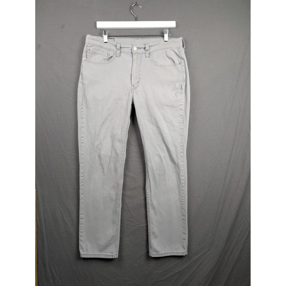 Levis‎ 514 Straight Fit Jeans Mens 34x32 Gray Denim